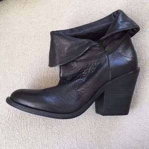Lucky Brand Ethann Black Leather Ankle Boots
